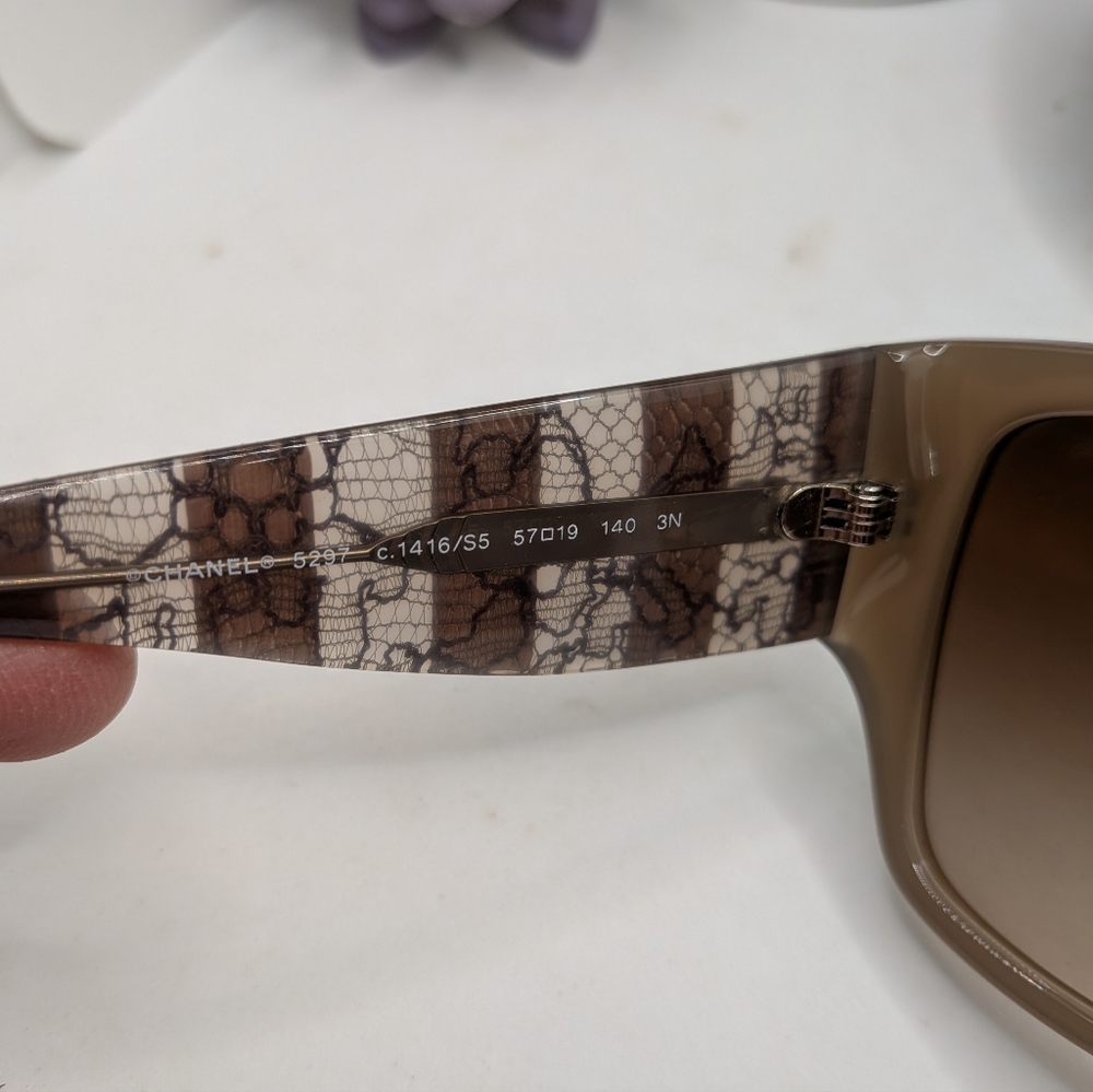 CHANEL Brown Gradient Oversized Square Sunglasses - Picture 4 of 10